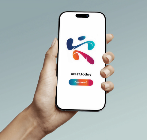 UPFit App - Hand and iPhone