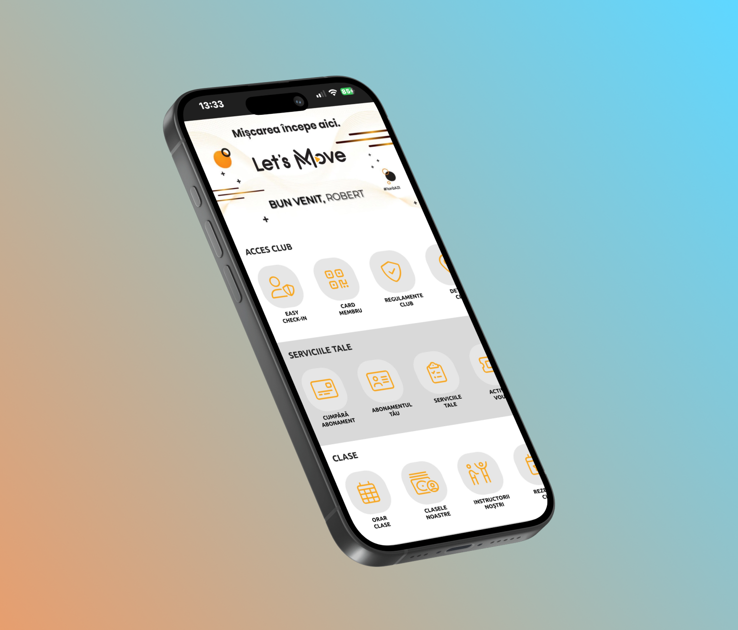 UPFit App - Hand and iPhone